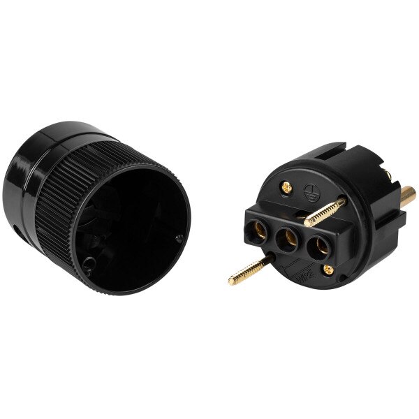 Main product image for Wattgate 360i Schuko Standard Power Connector Black 110-4500